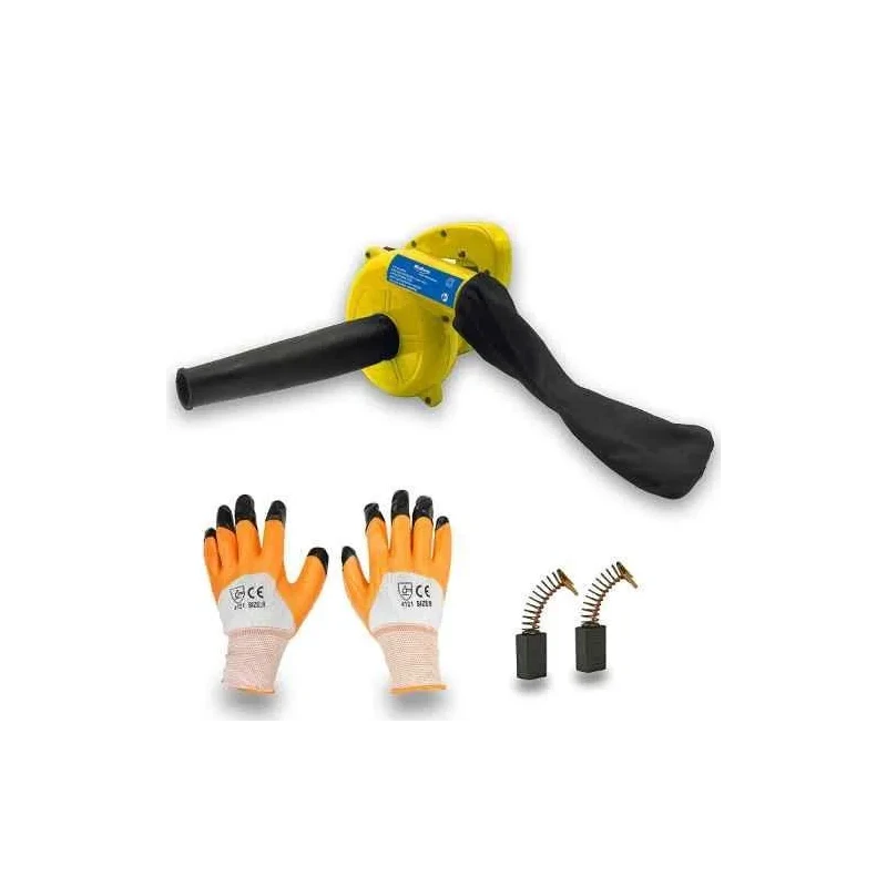 Walkers 700W 15000rpm Yellow Electric Air Blower WKFC007 with Air Blowing Pipe Dust Bag Carbon Brush Gloves image-4