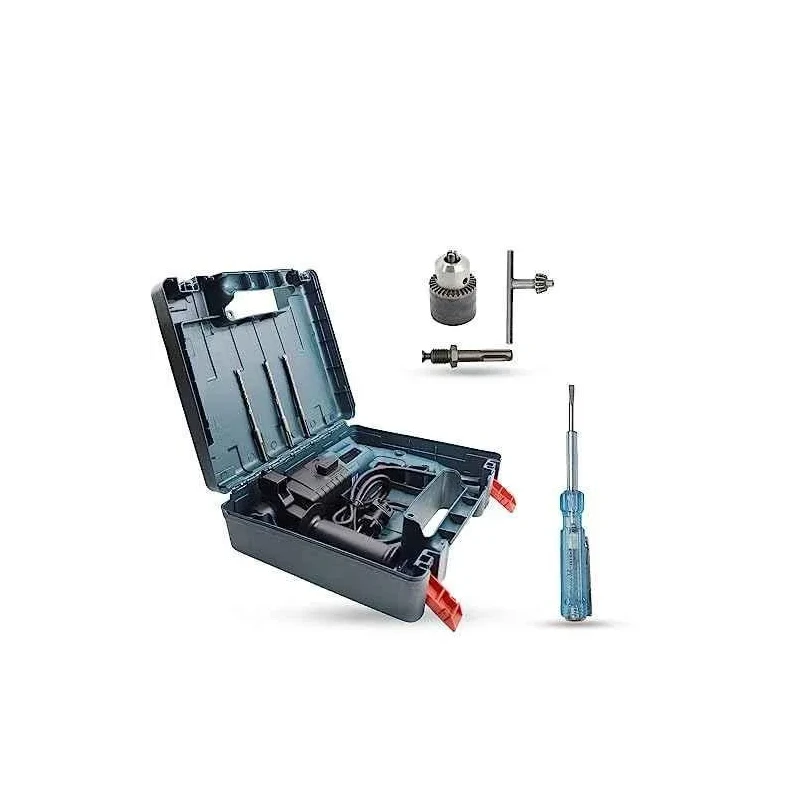 Walkers 750W Forward Reverse Rotation Hammer Impact Drill WKCB342 with 3 Bits Drill Chuck SDS Adapter Line Tester image-4