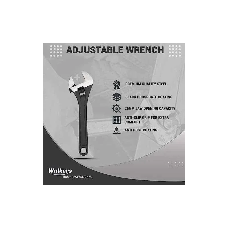 Walkers 750W Forward Reverse Rotation Hammer Impact Drill WKCB332 with 3 Bits 8 inch Adjustable Wrench image-1