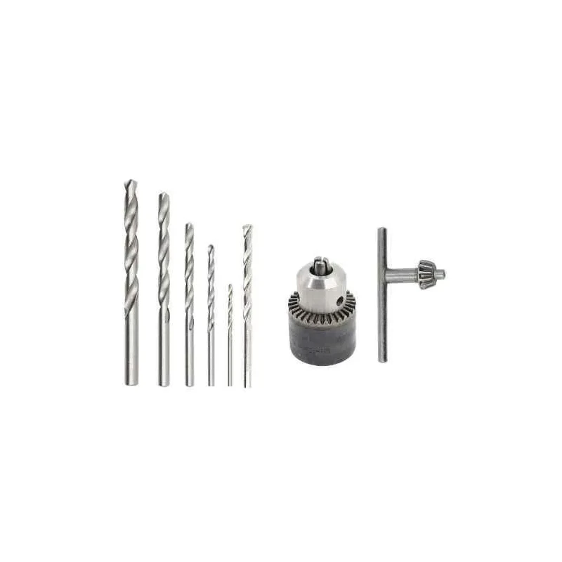 Walkers 5 Pcs HSS Drill Bit Set WKCB197 with 1 Pc Masonry Drill Bit 13mm Drill Chuck Combo image-3