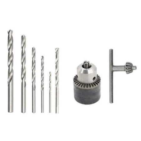 Walkers 5 Pcs HSS Drill Bit Set WKCB197 with 1 Pc Masonry Drill Bit 13mm Drill Chuck Combo image-3