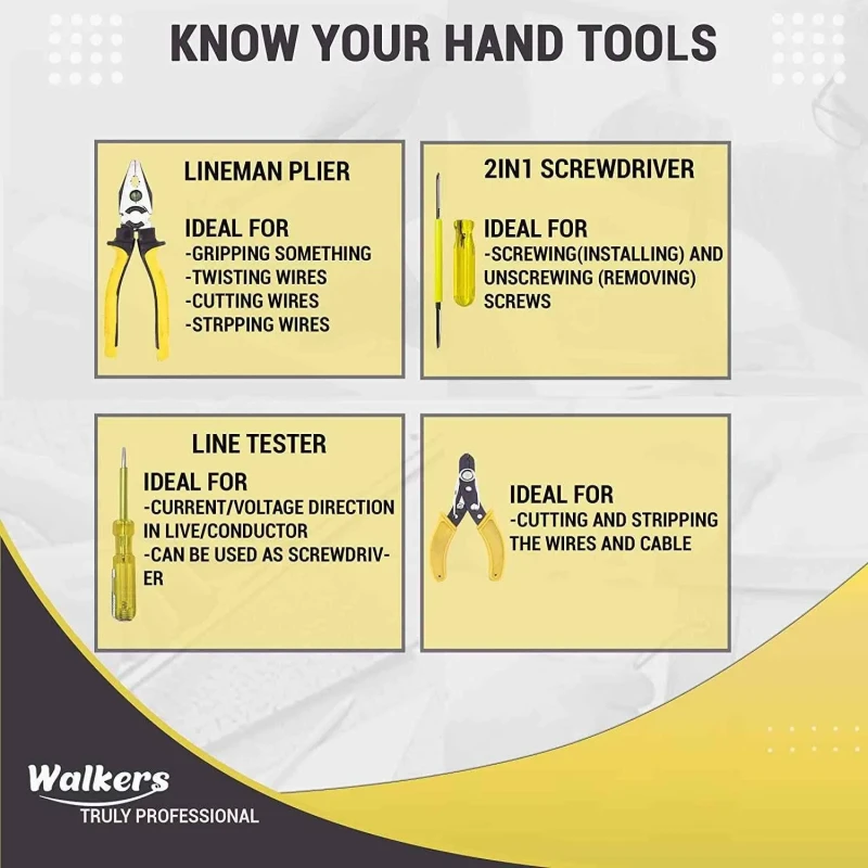 Walkers 8 Pcs DIY Hand Tools Kit WKCB097 image-4