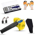 Walkers 800W Plastic Yellow Electric Air Blower WKCB294 with Carbon Brushes Gloves 16 in 1 Screwdriver image-2