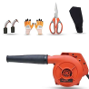 Walkers 800W Plastic Red Electric Air Blower WKCB307 with Carbon Brushes Gloves Measuring Tape