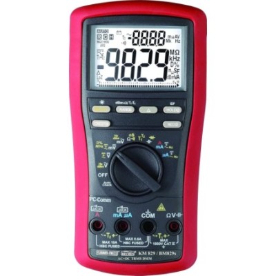 kusam meco ac+ dc true rms digital multimeter with pc interface km829 image1