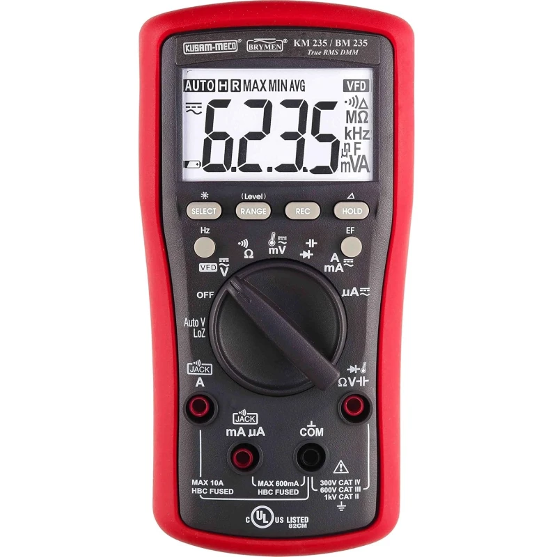 kusam meco 3/5/6 digit 6000 counts trms digital multimeter km235 image1