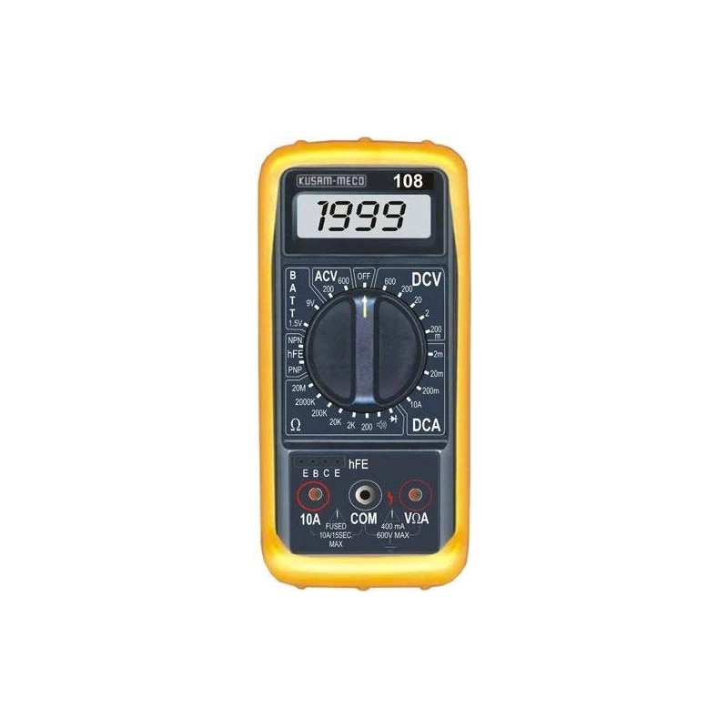 kusam meco 3½ digit 1999 counts lcd digital dmm multimeter km108 image1