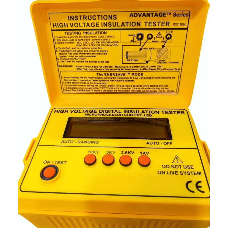 kusam meco automatic high voltage 10kv digital insulation resistance tester km2804 image1