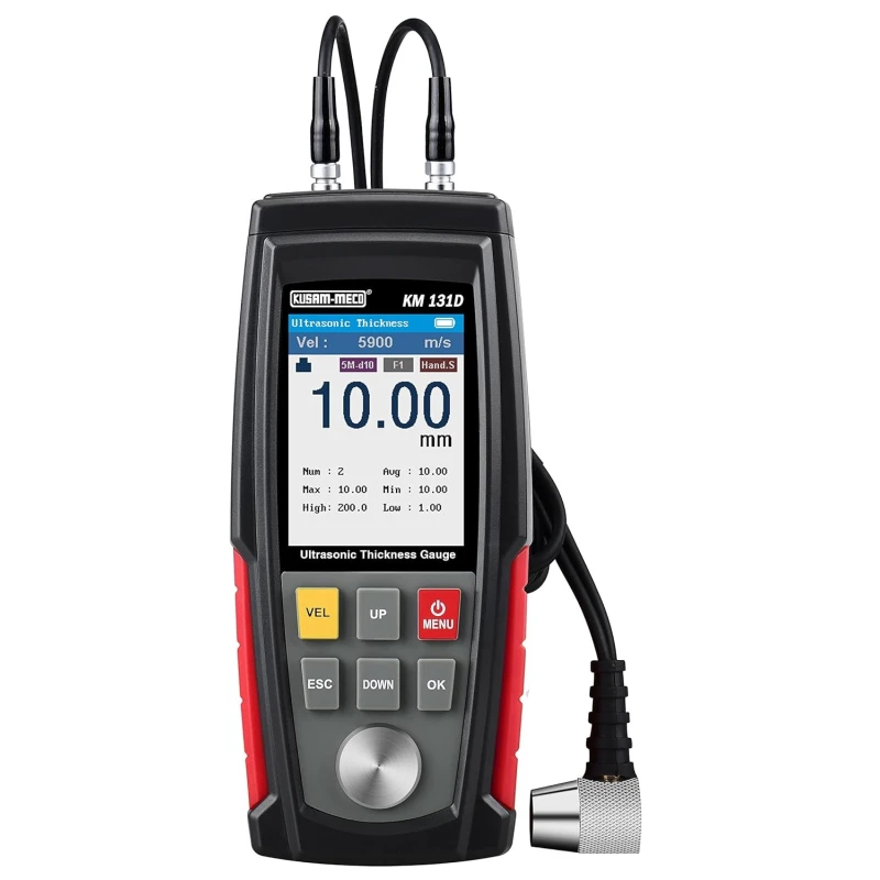 kusam meco ultrasonic thickness gauge lcd digital meter tester km131d image1