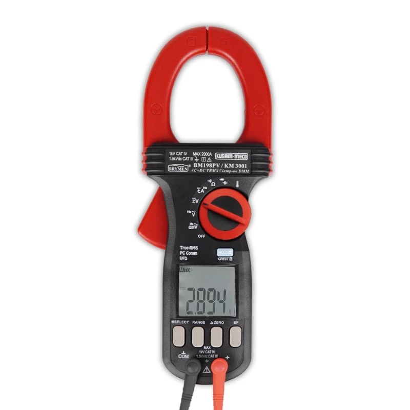 kusam meco suitable for solar ac/dc trms clamp on multimeter km3001 image1