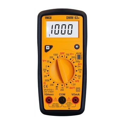Meco 3-1/2 Digit 2000 Count Digital Multimeter 63+ image-1
