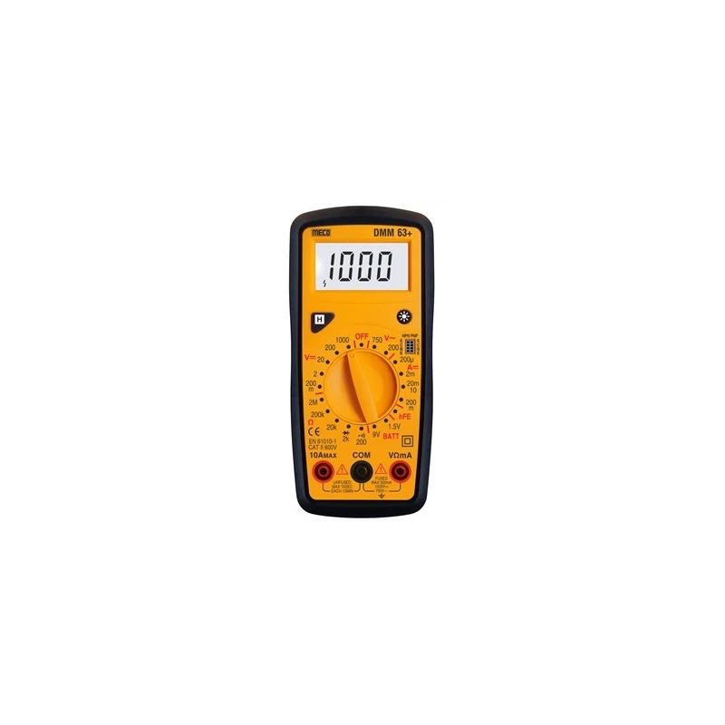 Meco 3-1/2 Digit 2000 Count Digital Multimeter 63+ image-1