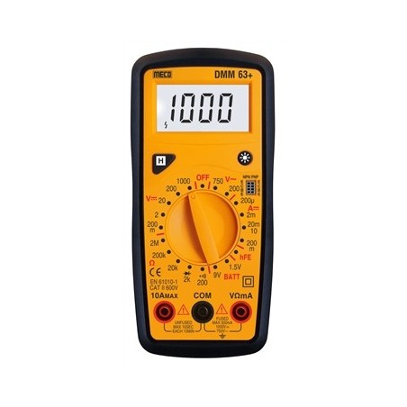 Meco 3-1/2 Digit 2000 Count Digital Multimeter 63+ image-1