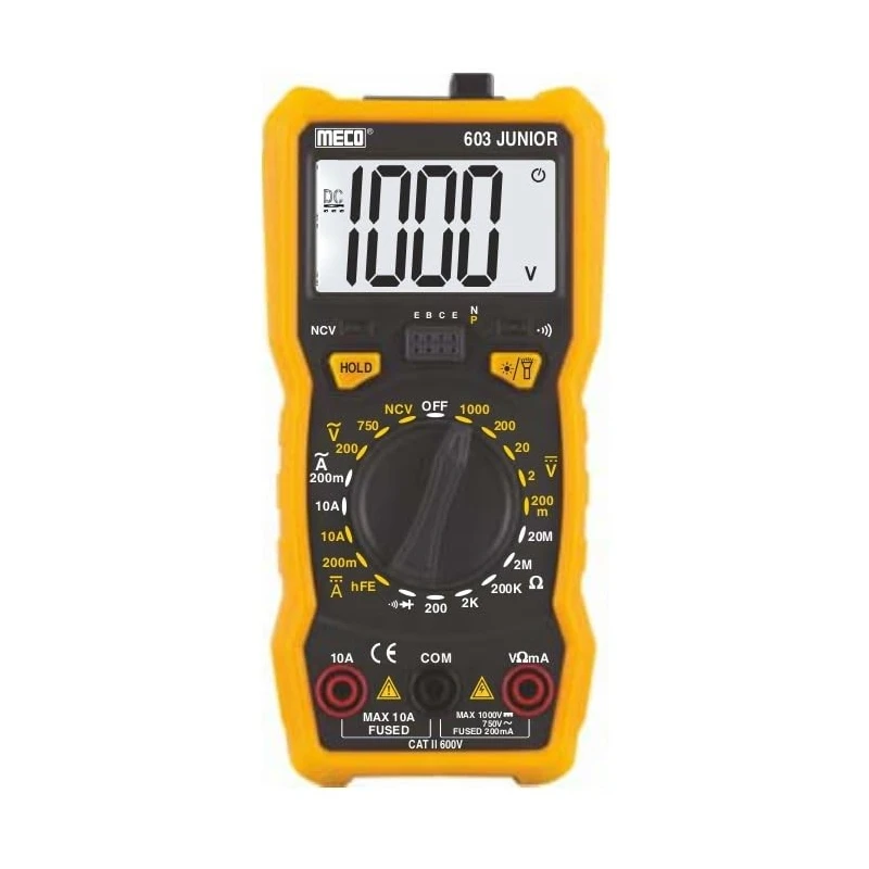 Meco 3-1/2 DIGITS 2000 COUNTS Manual Ranging Digital Multimeter 603 JUNIOR image-1