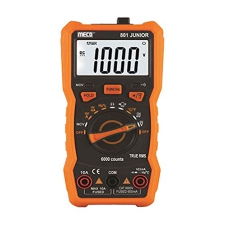 Meco 3-5/6 DIGITS 6000 COUNTS Manual Ranging Digital Multimeter 801 JUNIOR image-1
