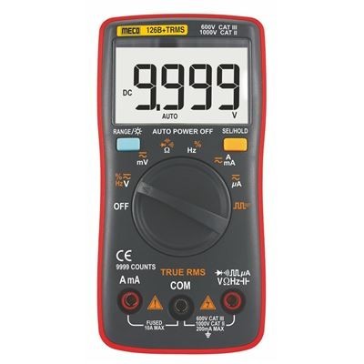 Meco 4 digit Digital Multimeter 126B+TRMS image-1