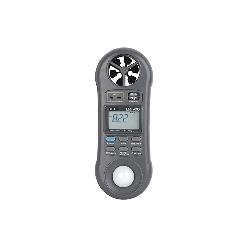 Lutron Anemometer Humidity Light Meter Thermometer LM 8000A image-1