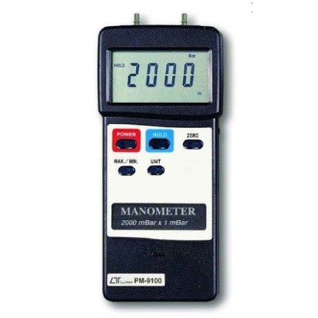 Lutron Manometer 2000 mbar Dual Differential Input PM 9100 image-1