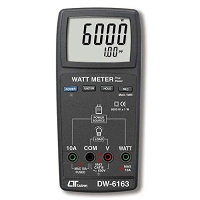 Lutron Watt Meter 6000W x 1W PF ACV ACA Single Phase DW 6163 image-1