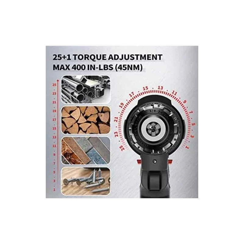 Voltz VZ-21V Electric Cordless Drill Driver Kit image-2