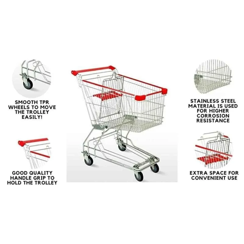 Voltz VZ-ST100L 100L Steel Shopping Trolley image-2