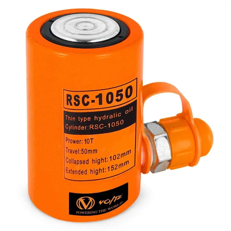 Voltz RSC-1050180 10 Ton Metal Hydraulic Cylinder Jack with CP 180 Hand Pump image-2