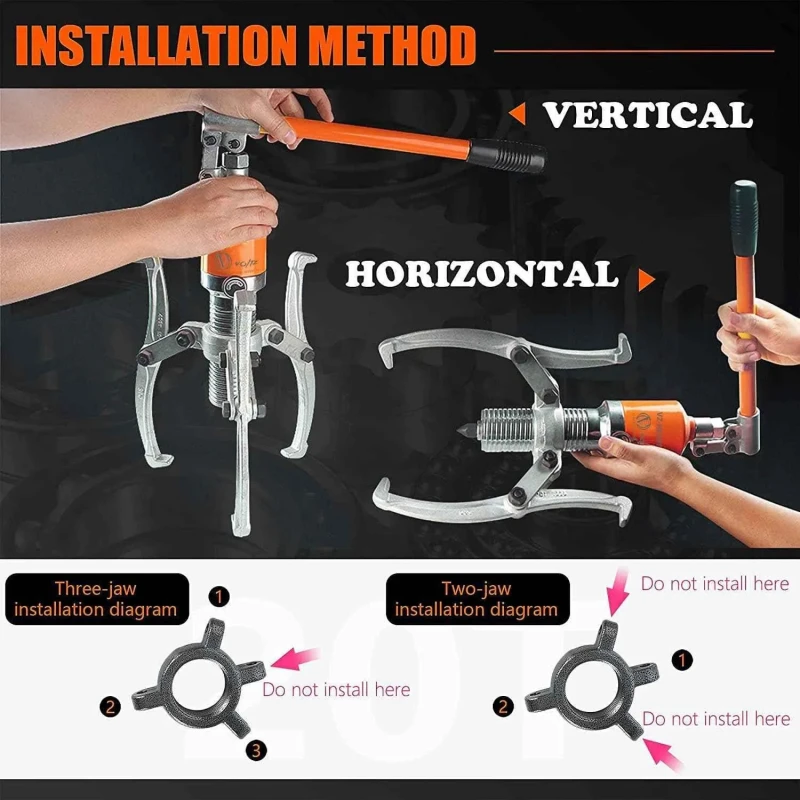 Voltz YL-10T 10 Ton Hydraulic Gear Puller Kit image-2