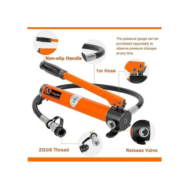 Voltz VZ-VHP-5T 5 Ton Hydraulic Split Puller Kit with CP180 Hydraulic Pump image-2