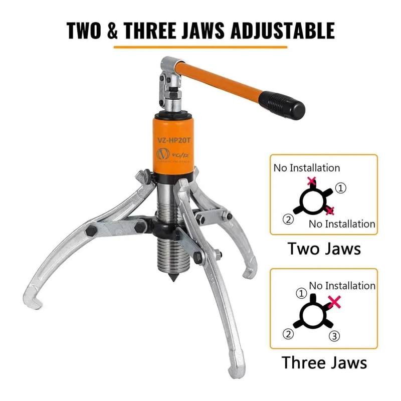 Voltz YL-20T 20 Ton Hydraulic Gear Puller with Locking Nut image-8