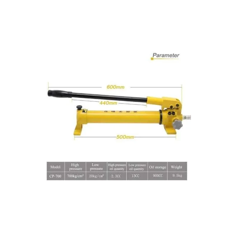 Voltz RSC-3050700 30 Ton Hydraulic Cylinder Jack with CP-700 Hand Pump Stroke image-3