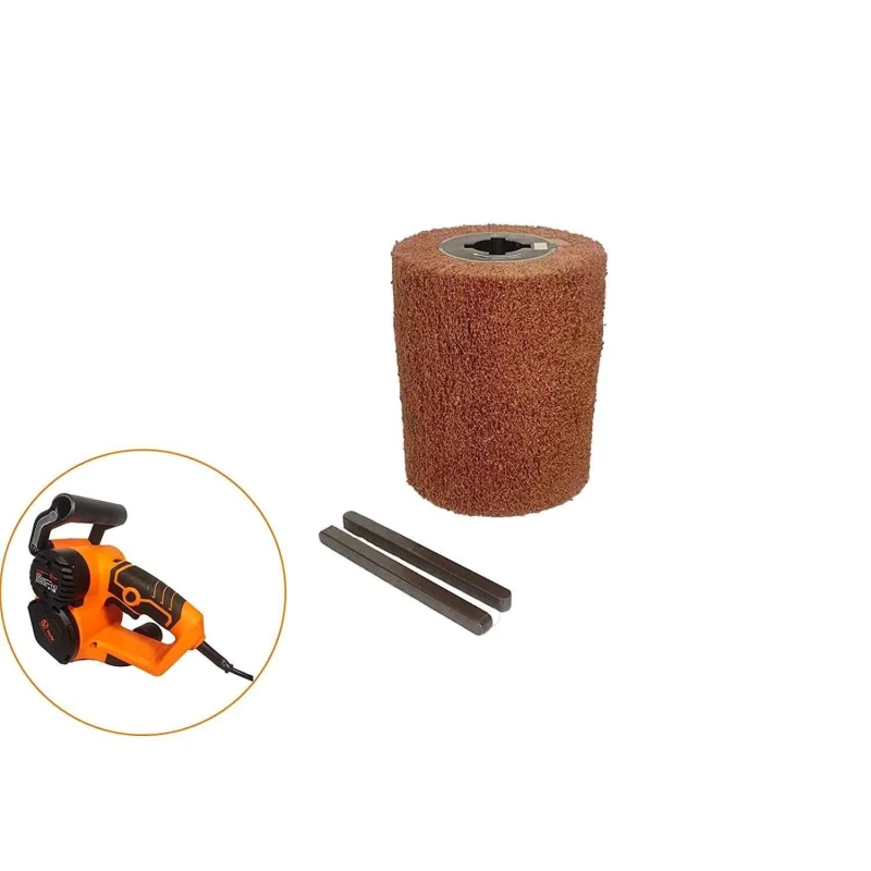 Voltz Polisher Roller Nylon Wire Drawing Polishing Brush Drum image-1
