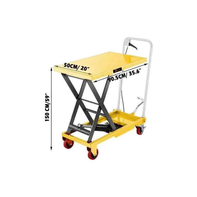 Voltz VZ-HT-500 500kg Manual Scissor Lift Table Trolley image-8