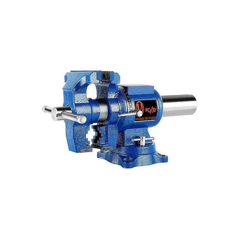 Voltz 4 Inch Cast Iron Swivel Base Bench Vice image-3