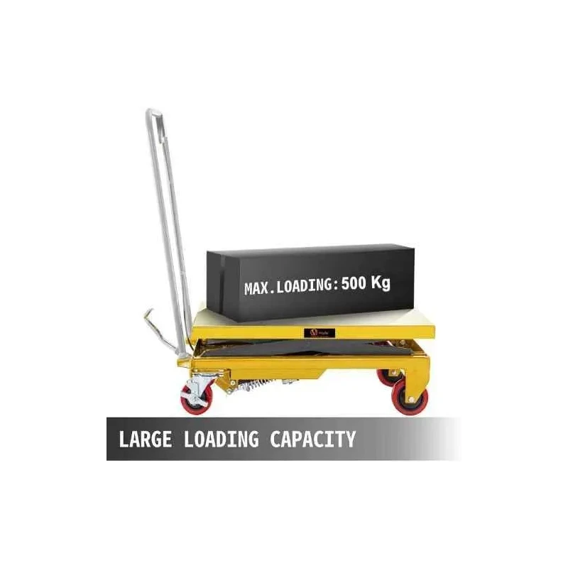 Voltz VZ-HT-500 500kg Manual Scissor Lift Table Trolley image-1