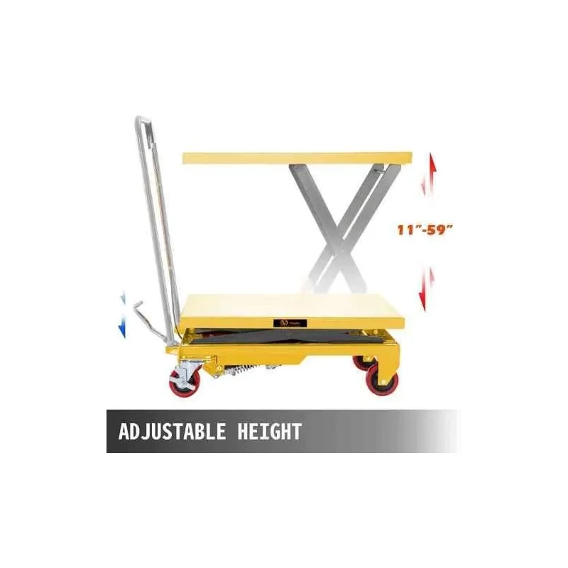 Voltz VZ-HT-500 500kg Manual Scissor Lift Table Trolley image-3
