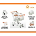 Voltz VZ-ST125L 125L Stainless Steel Heavy Duty Shopping Trolley image-2