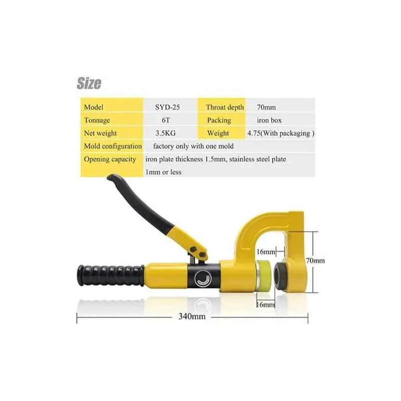 Voltz SYD-25 Hydraulic Knock Hole Punch Tool image-2