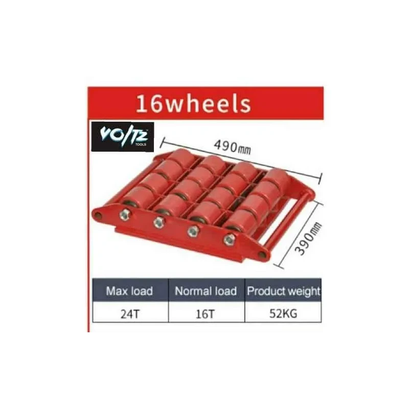 Voltz CT-24 24 Ton Heavy Duty Dolly Skate Roller Trolley image-1