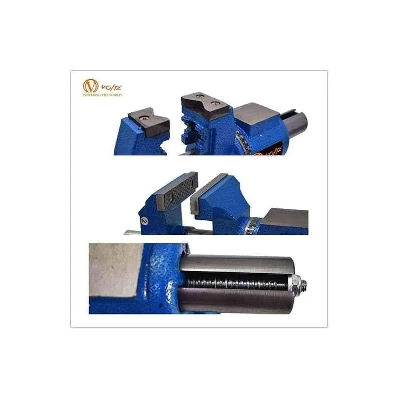 Voltz 5 Inch Cast Iron Swivel Base Bench Vice image-2