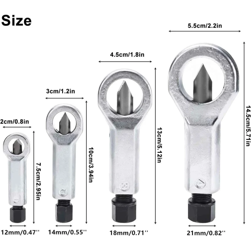 Voltz DN-D1012 4 Pcs Nut Splitter Tool Kit image-9