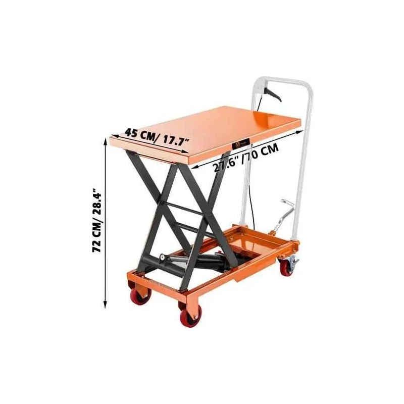 Voltz VZ-HT-150 150kg Manual Scissor Lift Table Trolley image-1
