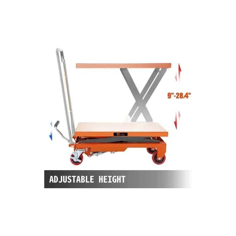 Voltz VZ-HT-150 150kg Manual Scissor Lift Table Trolley image-4