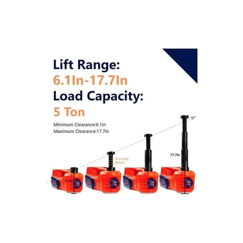 Voltz VZ-HJ155HJS-N 5 Ton 12V Hydraulic Electric Car Jack image-4