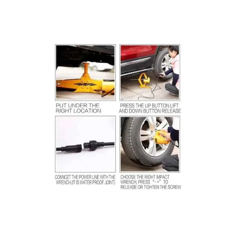 Voltz TY35SP 12V 2 Ton Electric Scissor Jack Kit image-5