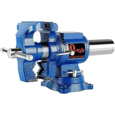 Voltz 6 Inch Cast Iron Swivel Base Bench Vice image-1