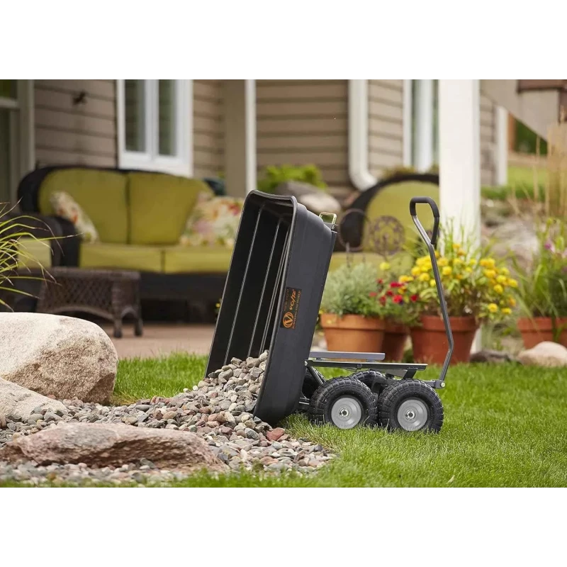 Voltz VZ-VTC-2147 120kg Poly Dump Cart with Steel Frame image-5