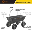 Voltz VZ-VTC-2147 120kg Poly Dump Cart with Steel Frame image-7