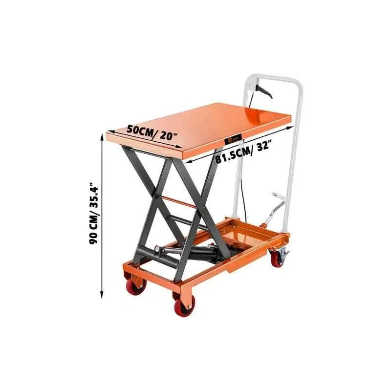 Voltz VZ-HT-300 300kg 900mm Manual Scissor Hydraulic Lift Table Trolley image-6