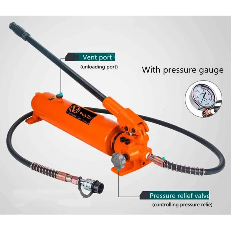 Voltz VZ-RSC-200100 200 Ton Metal Hydraulic Cylinder Lifting Jack with CP 700 Hydraulic Pump image-3