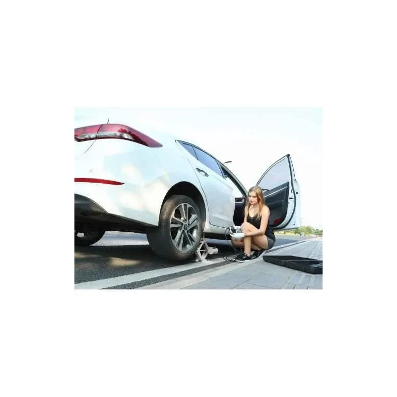 Voltz VZ-TY45 CJ 5T 12V Electronic Automatic Car Floor Jack with Double Saddles Remote Tire Change Repair Tool Kit image-2